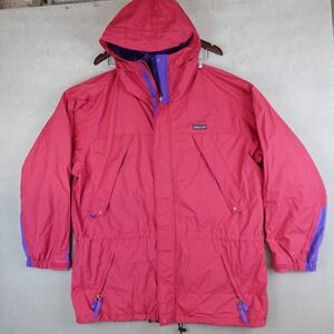 Vintage 90s Patagonia Mountain Parka Jacket Size XL Red Full Zip